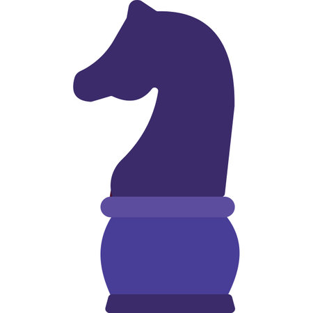 Chess horse vector business strategy icon isolatedのイラスト素材