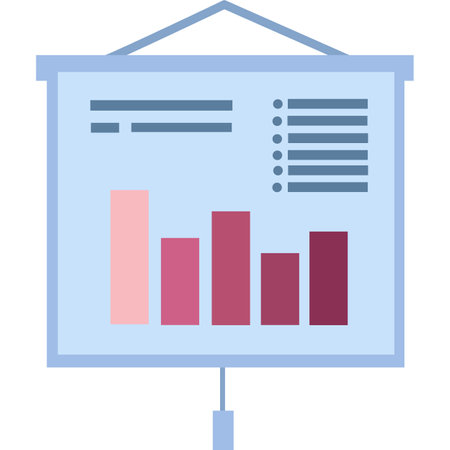 Business financial data on board vector iconのイラスト素材