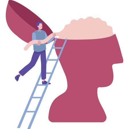 Brain mental health icon vector man headのイラスト素材
