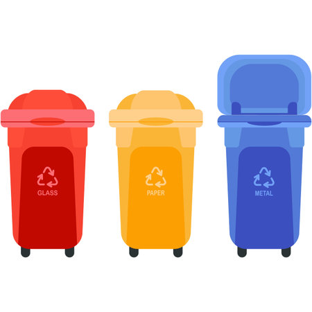 Trash bin for garbage sorting icon vectorのイラスト素材