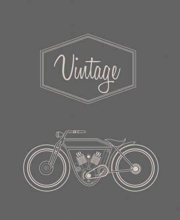 illustration of a stylized vintage motorcycleの写真素材