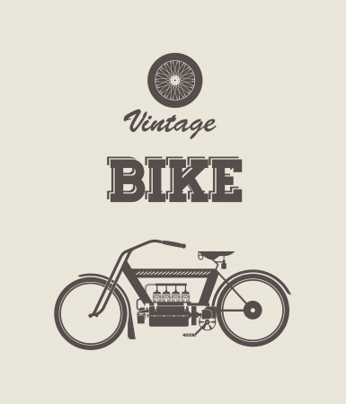 illustration of a stylized vintage motorcycleの写真素材