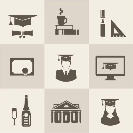 Vector graduation setのイラスト素材