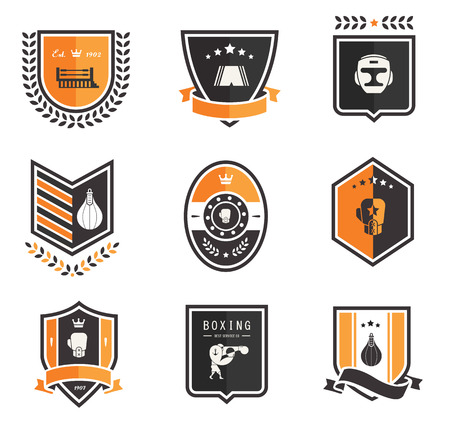 Vector Boxing iconsのイラスト素材