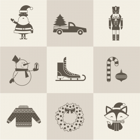 christmas icons vectorの写真素材