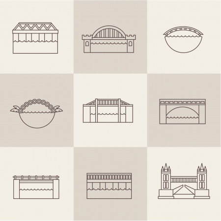bridge icon setのイラスト素材