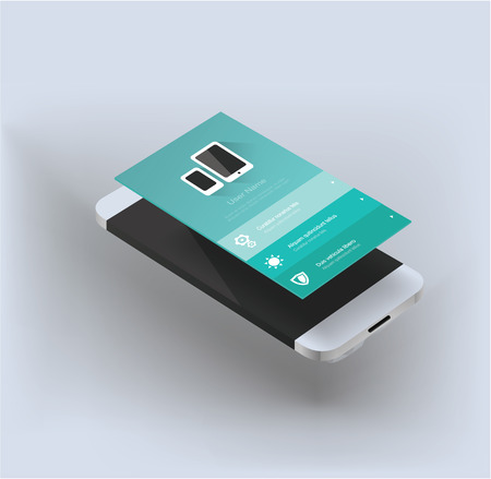smartphone appのイラスト素材
