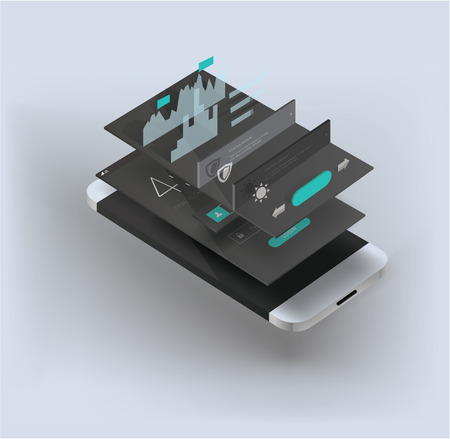 smartphone illustrationのイラスト素材