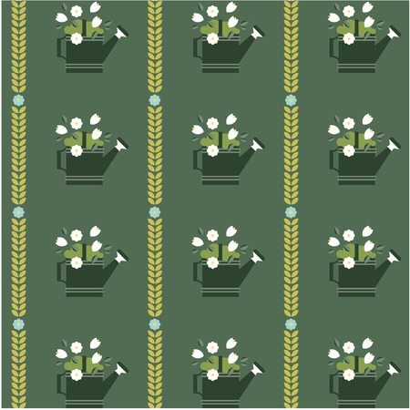 vector flat flower vintage patternsのイラスト素材