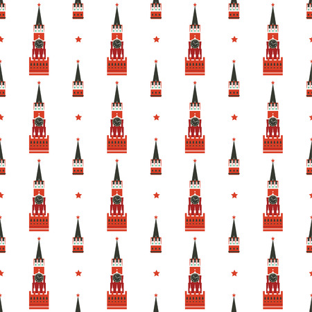 russian kremlin seamless patternのイラスト素材