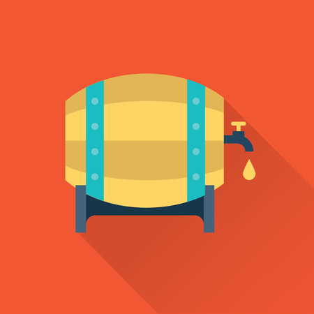 wooden beer jar iconのイラスト素材