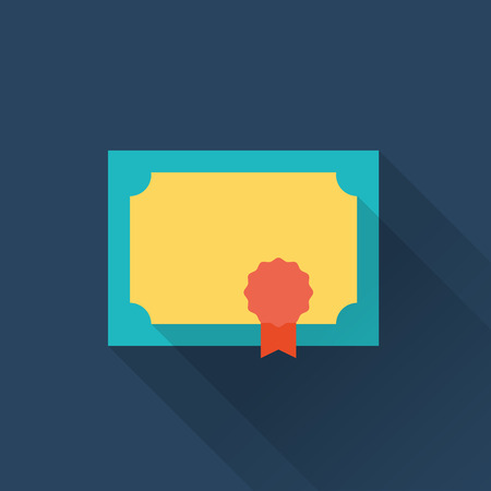 diploma flat iconのイラスト素材