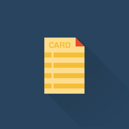 vector flat library card iconのイラスト素材