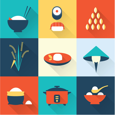 Rice iconsのイラスト素材