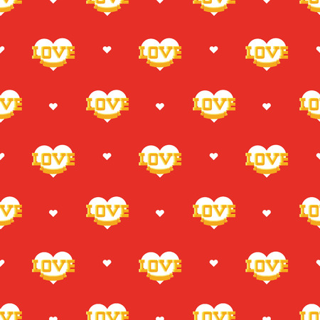 valentines heart patternのイラスト素材