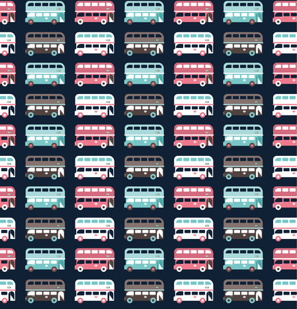 buses patternのイラスト素材