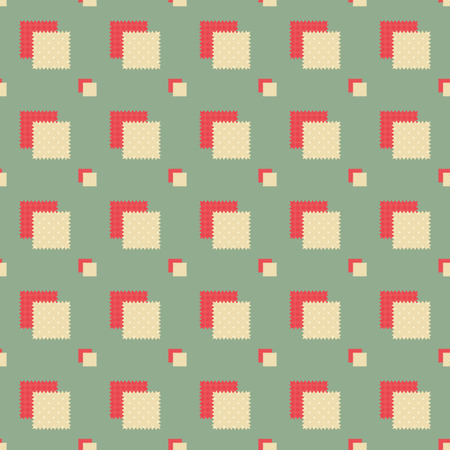 fabric scraps patternのイラスト素材