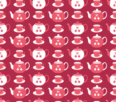 teapot patternのイラスト素材