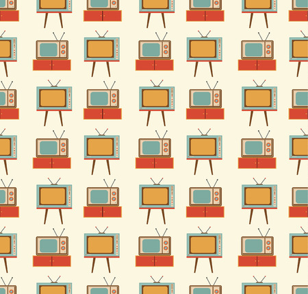 old TVs patternのイラスト素材