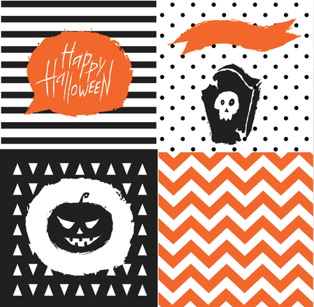 Halloween card design a fun vector illustrationのイラスト素材