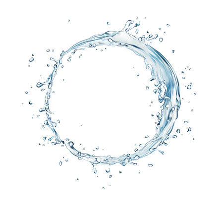 vector water splash circleのイラスト素材