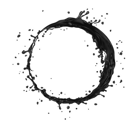 vector oil black splash circleの写真素材