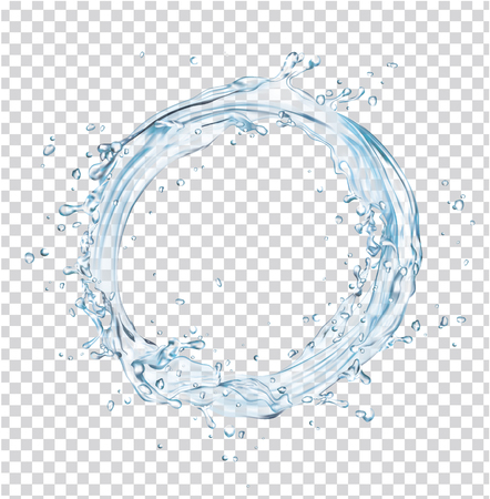 vector water splash circleのイラスト素材