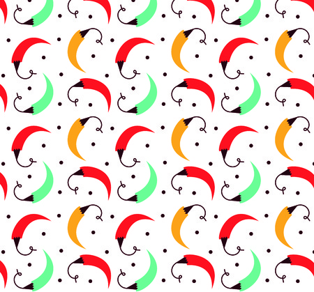 Vector seamless pattern flat modern stlyle cuteのイラスト素材