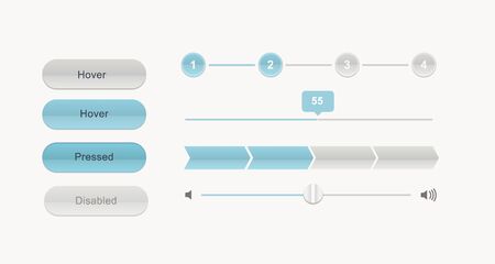 vector UI set for apps and computer programms modern designのイラスト素材