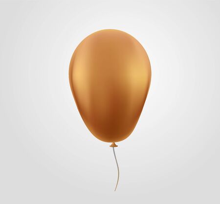 a golden vector balloon 3d style illustrationのイラスト素材