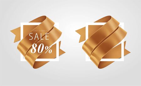 ribbon sale design 3d styleのイラスト素材