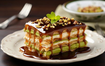 Delectable Nutty Chocolate Biscuit Cakes on Whiteの写真素材
