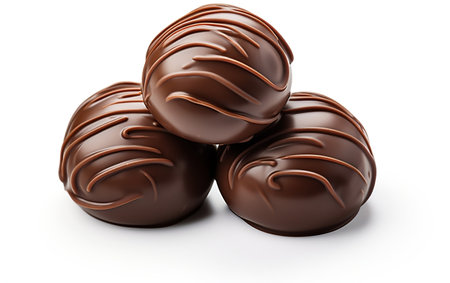 White Background: Chocolate Sweetsの写真素材