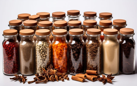 "Spice Bottle on a White Background in a Photo"の写真素材