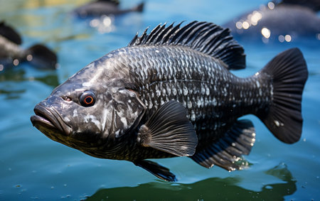 "Photo of Black Tilapia or Tilapia"の写真素材