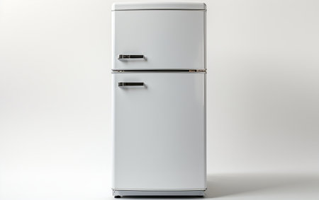 white background refrigeratorの写真素材