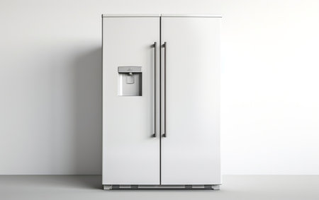 white background refrigeratorの写真素材