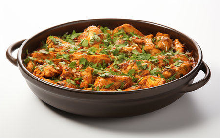 "Chicken Handi on a White Background"の写真素材