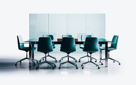 Isolated Office Conference Tableの写真素材