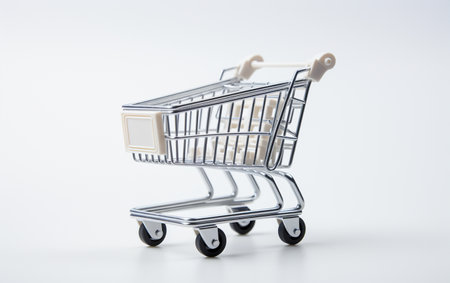 Shopping Cart on White backgroundの写真素材
