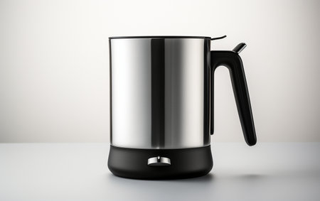 "Electric Milk Frother Against a White Background"の写真素材