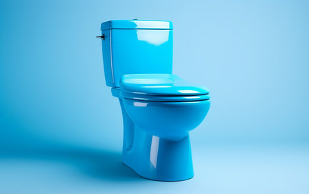 "White Toilet Bowl with Lid Mockup"の写真素材