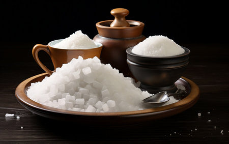 "Set of Two Salt and Sugar Piles"の写真素材