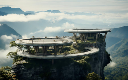 "Mountain Viewing Platform"の写真素材