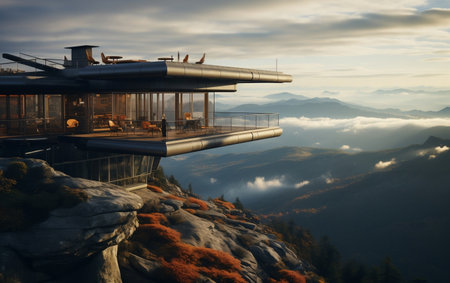 "Mountain Viewing Platform"の写真素材