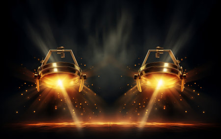 : "Realistic Vector Stage and Studio Spotlights"の写真素材