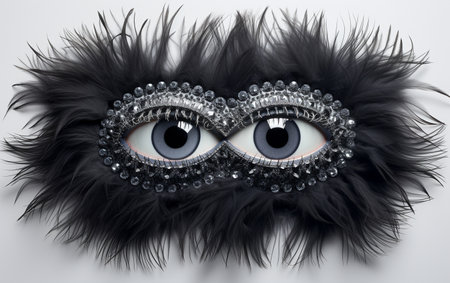 "False Eyelashes Against a White Background"の写真素材