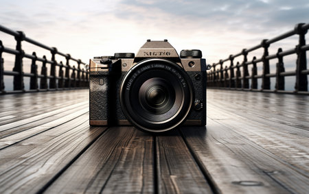 "Bridge Camera on a White Background,の写真素材