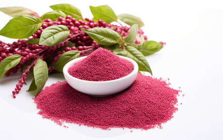 "Amaranth Seeds on a Pure White Background"の写真素材
