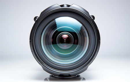 "Fisheye Lens on a White Backgroundの写真素材